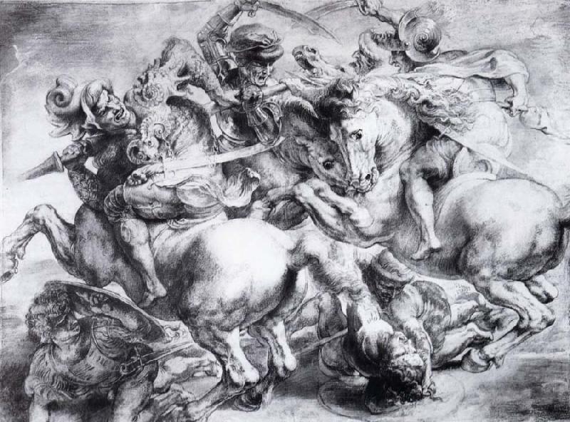 Leonardo  Da Vinci The Battle of Anghiari